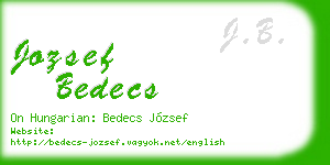 jozsef bedecs business card